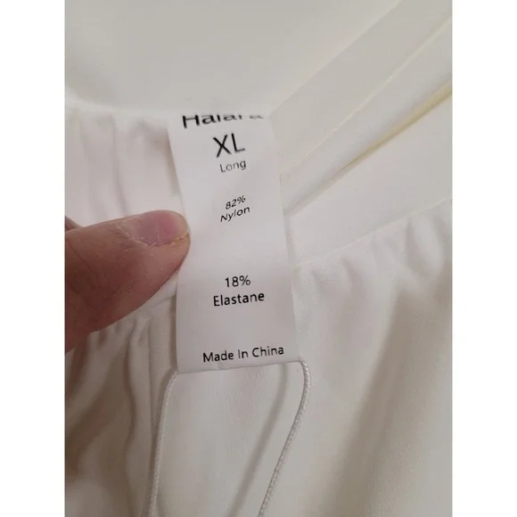 Halara Softlyzero Airy 2-in-1 Shorts White High Waisted Athletic XL Long NWT - Picture 4 of 7